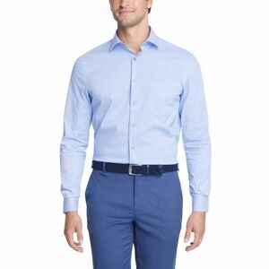 Van Heusen Stain Shield Stretch Dress Shirt Sky Blue 16–16.5 34–35